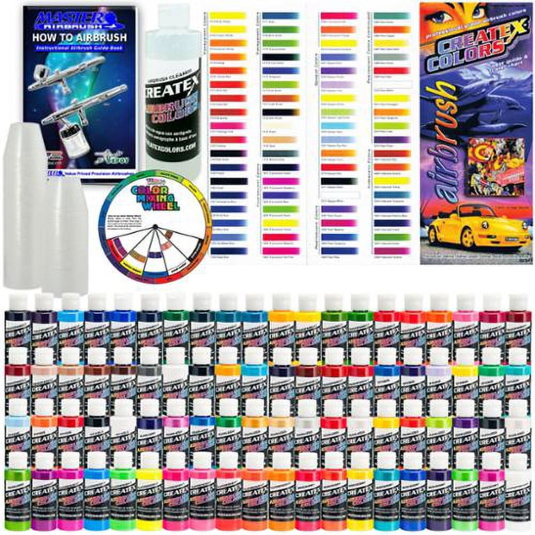 Createx Deluxe 80 Colors Set, 2oz Professional Airbrush Paint