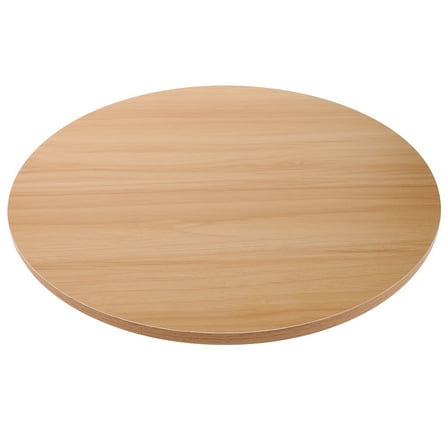 TEHAUX Light Brown Solid Wood Round Table Top Reinforced Countertop for Kitchen Dining Room Home Use