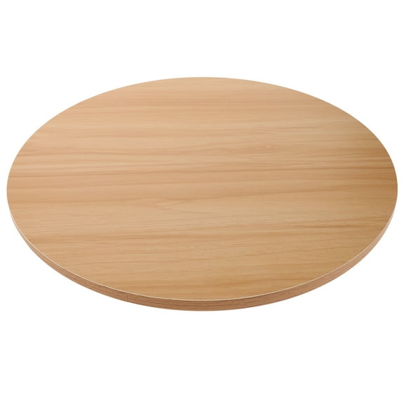 Hemobllo Solid Wood Round Tabletop Light Brown Thick Wooden Countertop for Coffee and Dining