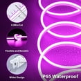 thumbnail image 3 of LED Neon Rope Light, Purple 12V Silicone Neon Rope Light, 16.4Ft/5M Waterproof Flexible DIY Cuttable LED Strip Lights for Bedroom Party Festival Indoor Outdoor Decoration (Power Adapter not Included), 3 of 7