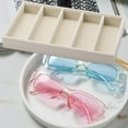 thumbnail image 6 of Eyeglasses Display Tray Sunglasses Organizer Case Soft Velvet Five Compartments for Home Living Room Tabletop, 6 of 9