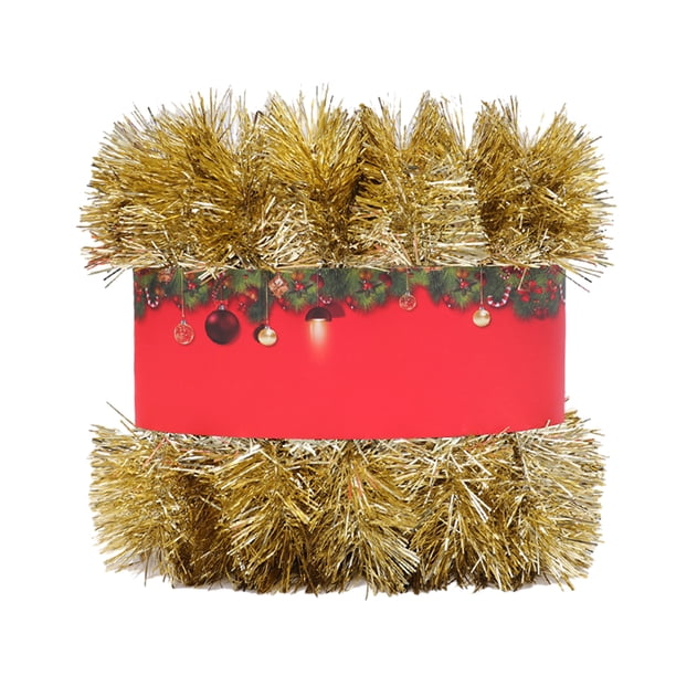Kearding Guirnalda decorativa de PVC duradera para decoración navideña, fácil y divertida, para ocasiones aplicables Kits de decoración para fiestas Oro 15m