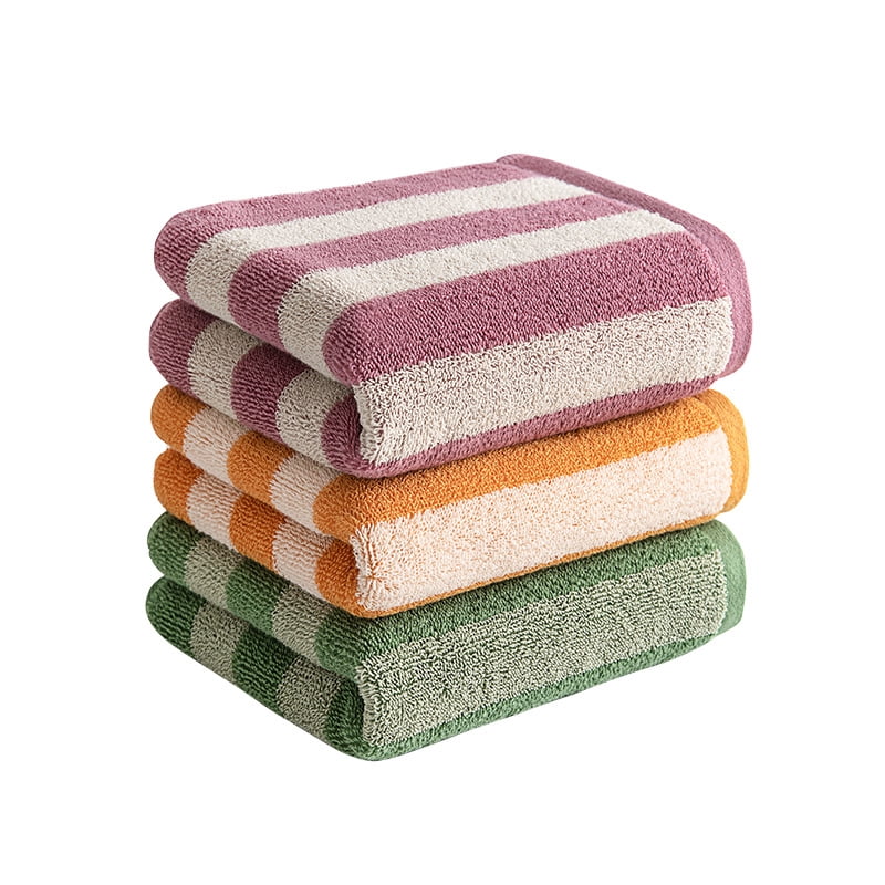 Zhuge 4-Pack Orange Cotton Body Wash Cloths 13.4×29.1in, Ultra Soft & Highly Absorbent Towels for Bathroom, Body & Face Cleansing, Home & Travel Daily Use