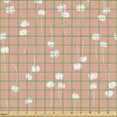 thumbnail image 2 of Floral Fabric by the Yard, Romantic Simple Repetitive Abstract Flower Forms on Pastel Colored Backdrop, Decorative Upholstery Fabric for Sofas and Home Accents, Blush and White by Ambesonne, 2 of 5
