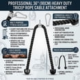 thumbnail image 2 of Stanz (TM) 36" (90CM) Heavy Duty Tricep Rope Pull Down Fitness Cable Attachment Nylon Rope with Hook, 2 of 7