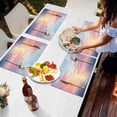 thumbnail image 7 of Sunset Ocean Pink Gradient Placemats Set of 4,Wipeable Washable Table Mats for Dining Tables,Watercolor Oil Painting Art Place Mats for Kitchen Event Party Tabletop Decor, 7 of 7