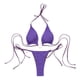 thumbnail image 5 of Augper Women's Split Solid Bikini Swimsuit Two-piece Swimsuit, 5 of 5