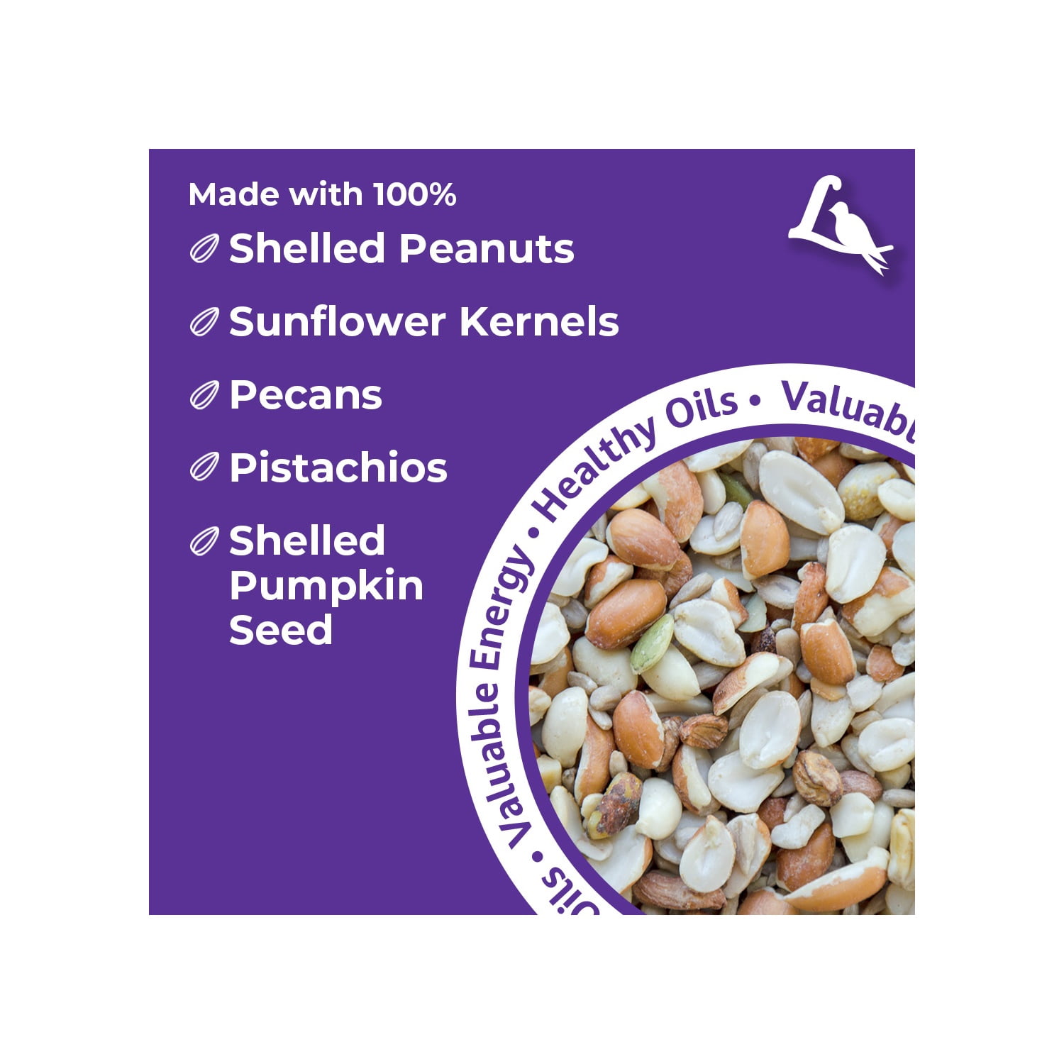Lyric Delite Wild Bird Seed, No Waste Bird Food with Shell-Free Nuts & Seeds - 20 lb. Bag
