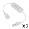thumbnail image 1 of BELOVING 2xUSB 2.0 A Male to A Female Extension Extender Cable With Switch ON OFF, 1 of 10