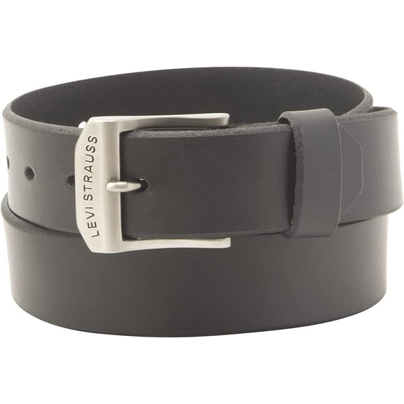 Levi's Men's 100% Leather Belt  with Prong Buckle, Black, 50, Black, Size 50