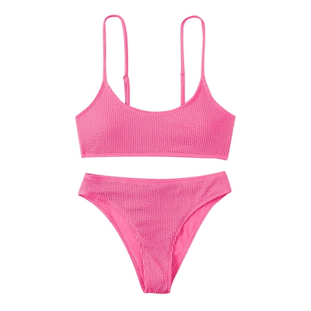 Conjunto de bikini de dos piezas cómodo con contraste de pecho alto para mujer OAVQHLG3B Store lin121212