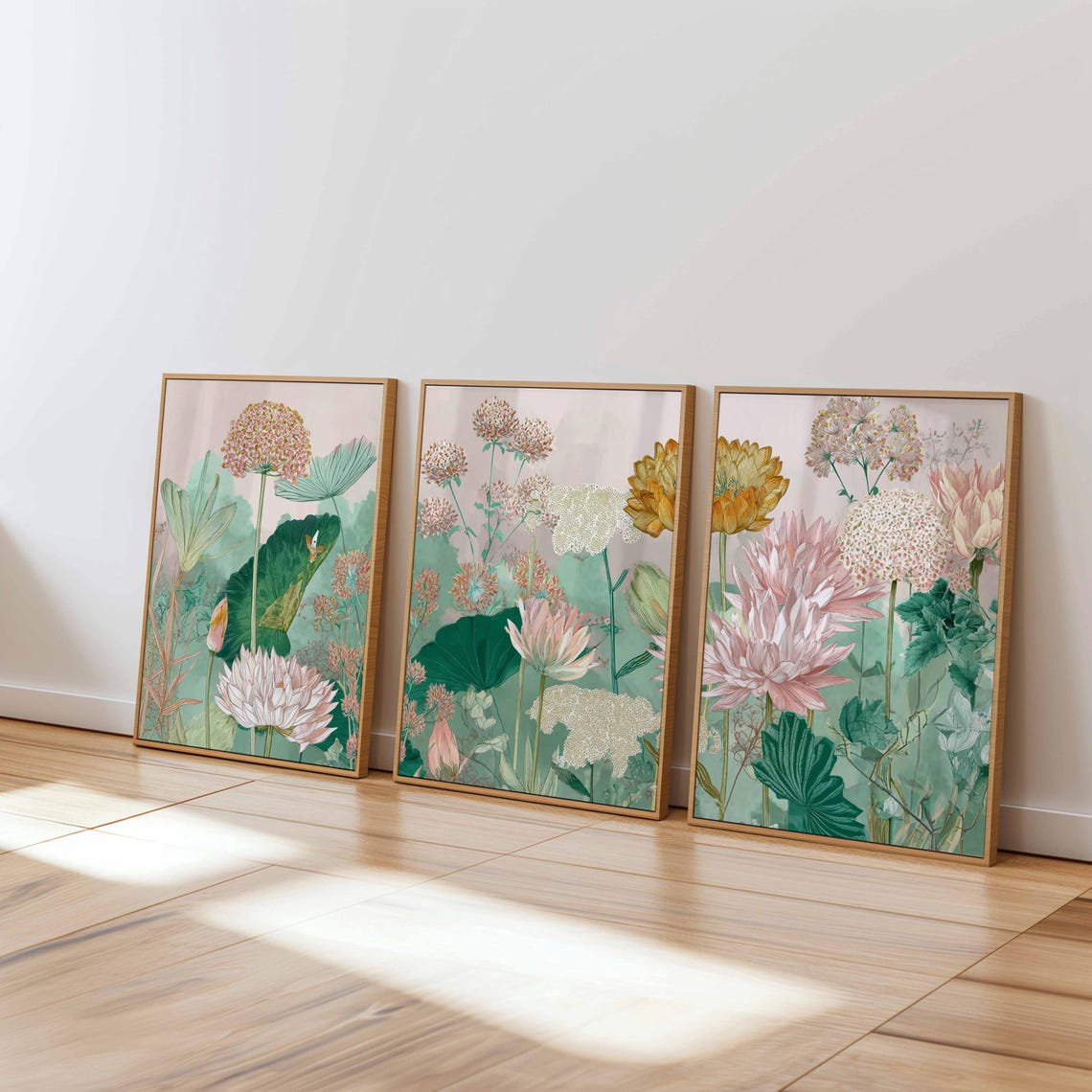 Botanical Modern Floral Wall Art Botanical Bedroom Living Room And Gallery Wall Decor