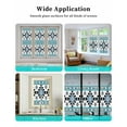 thumbnail image 6 of Window Privacy Film Blue Aztecs Stained Glass Window Film Decorative Sun Block Window Cover Southwestern Stripe Native American Boho Window Clings Static Adhesive Sticker for Bathroom 23.6"x78.7", 6 of 7