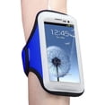 thumbnail image 4 of Sports Armband Case Pouch for Samsung Galaxy J3 (2018), Amp Prime 3, J3 Luna Pro, Sol 2, J3 Prime, Amp Prime 2, Express Prime 2 - Navy Blue + MND Mini Stylus, 4 of 5