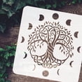 thumbnail image 3 of Plantilla de árbol de la vida, reutilizable, de 11,8 x 11,8 pulgadas, para pintar las fases lunares. Plantilla de árbol de la vida para decoración, arte de bricolaje, tema de plantas de primavera., 3 of 6