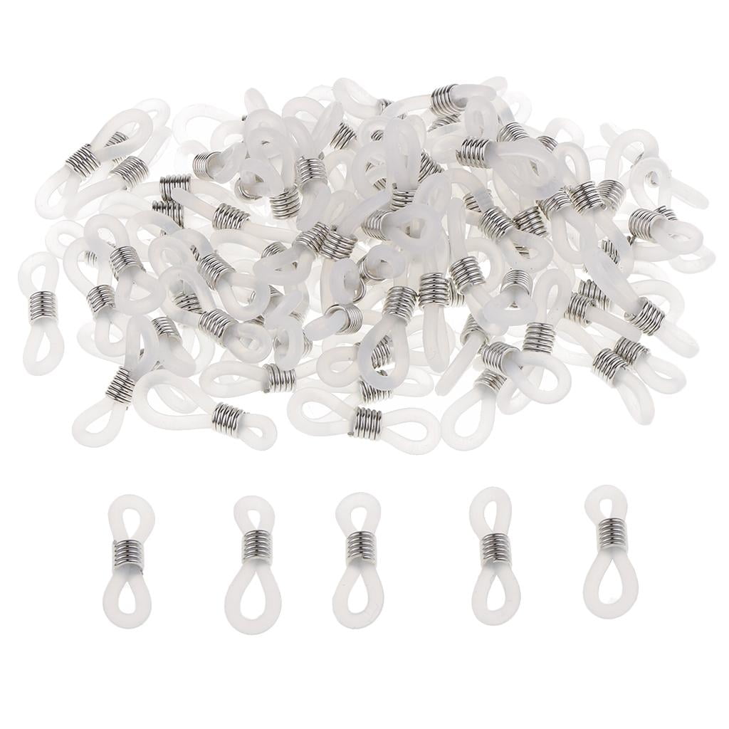 100Pcs Eye Glasses/Spectacle Chain Strap Holder Silicone Loop End Retainer