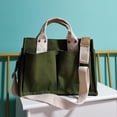thumbnail image 3 of Kukuzhu Small Canvas Tote Bag with Multi Pockets Canvas Handbag Tote Purse for Women Canvas Crossbody Bag Top Handle, 3 of 5