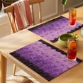 Abstract Stereo Cube Placemats Set of 8, Modern Gradient Black Purple ...