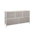 thumbnail image 3 of Cómoda Horizontal KingsHouse de Tela con 5 Cajones, Estructura de Acero y MDF, 3 of 5