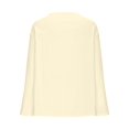 thumbnail image 4 of Women's Long Sleeve Cotton Linen Shirts 2026 Casual Heart V Neck Shirts Loose Vintage Boho Tops Beach Vacation Outfits, 4 of 6