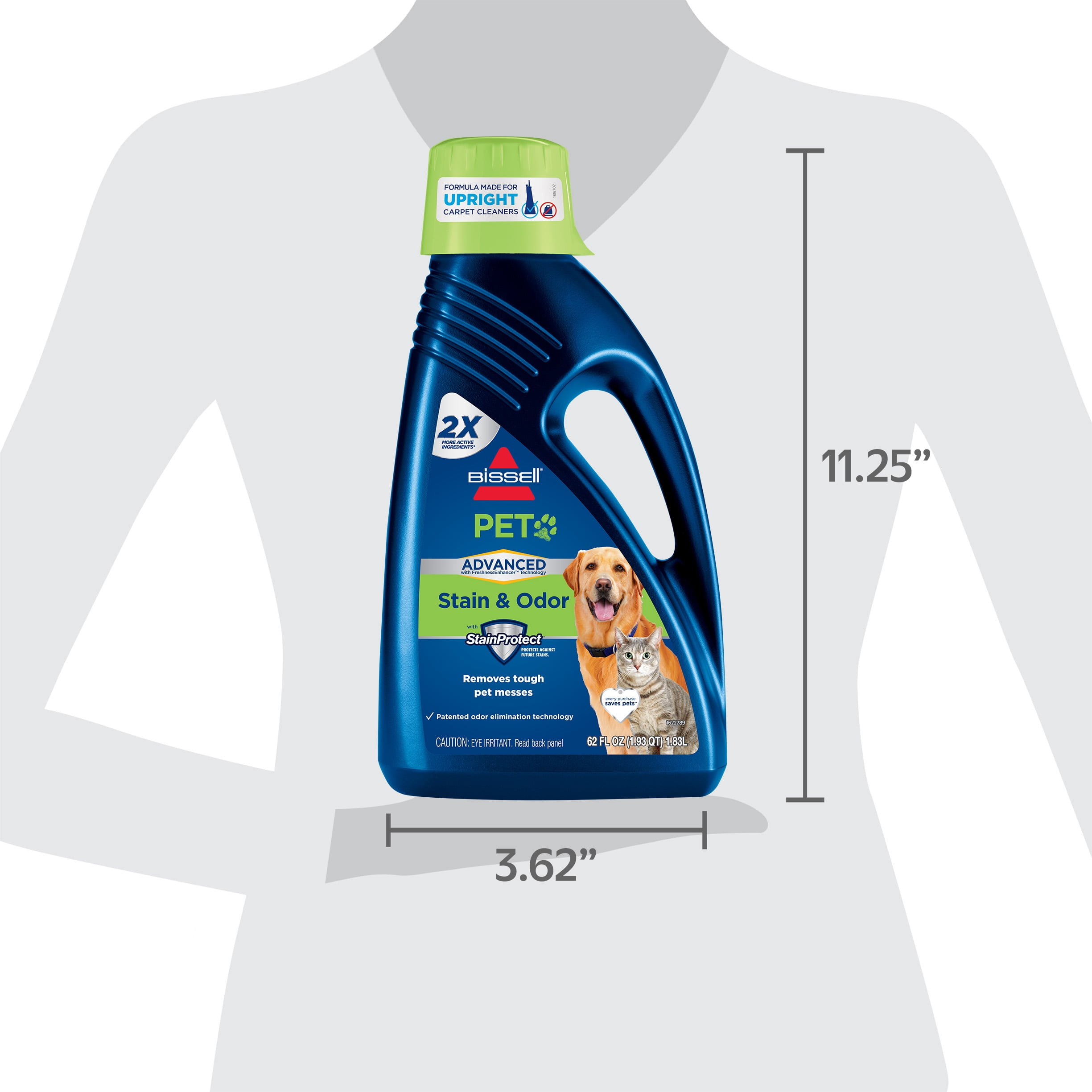 BISSELL Pet Stain Odor Remover and Carpet Solution, 62 Fluid Ounces 88N2