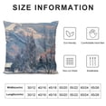 thumbnail image 5 of Orinice Snowy Mountain Trees House Graphic Decorative Cushion Throw Pillow Cover for Home Couch Living Room Bed Sofa Winter Scene Print Car Bedroom 1PC 22x22in, 5 of 5