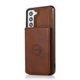 thumbnail image 2 of SaniMore for Samsung Galaxy S21 FE Case Multi-Functional Wallet Card Holder, Premium PU Leather Cover Vehicle Magnetic Support Kickstand Shockproof Protective Shell for Samsung S21 FE, Brown, 2 of 8