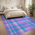 thumbnail image 3 of ODIKA 8'x10' Washable Area Rug Non-Slip Chair-Friendly Mat Ombre Short Checkered Geometric Transitional Block Layout Pile for Dining Room, Large Office, Lounge, 3 of 7