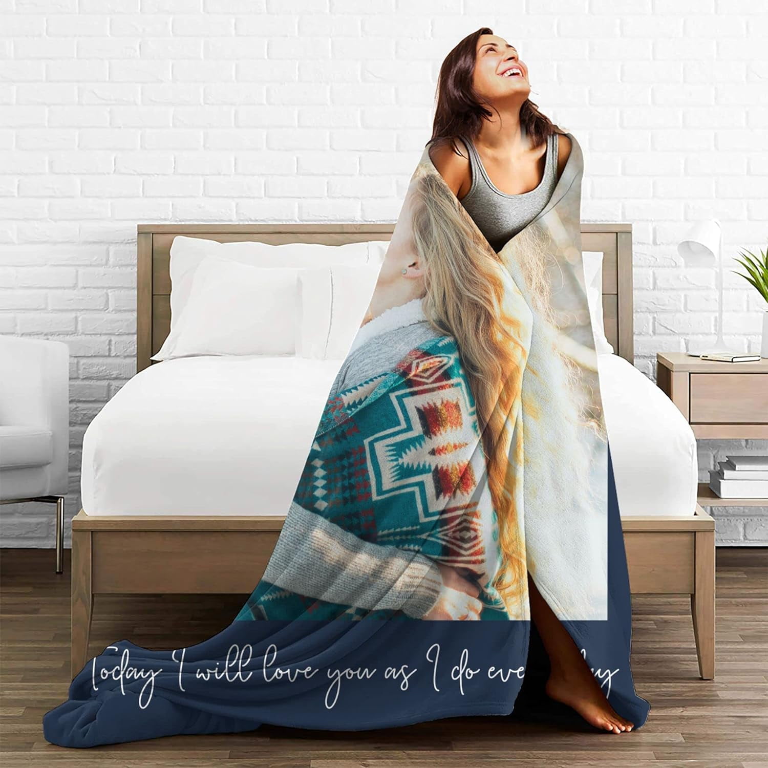 Customized Blankets with Photos Personalized Picture Collage Throw Blanket Soft Using My Own Photo Custom Personalized Christmas Warm Gifts for Women Men Family Friends
