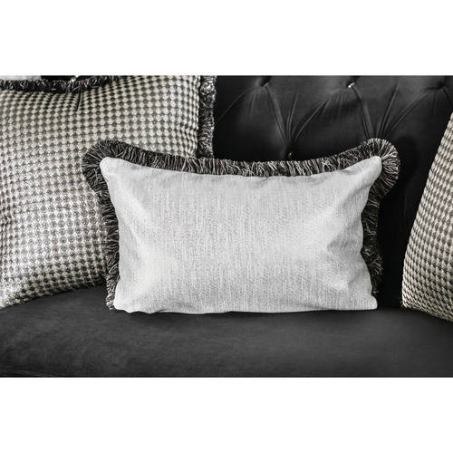 Elisabetha Traditional Velvet-like Fabric Loveseat, Black