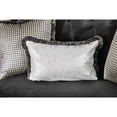 thumbnail image 5 of Elisabetha Traditional Velvet-like Fabric Loveseat, Black, 5 of 6