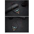 thumbnail image 5 of 1 Uds Collier Femme Bohme Pendentif Plume Vintage Fait Main Boucles D'oreilles Cuir Turquoise Collier Perles Collier Bohme Bijoux Tribal Cadeau, 5 of 5
