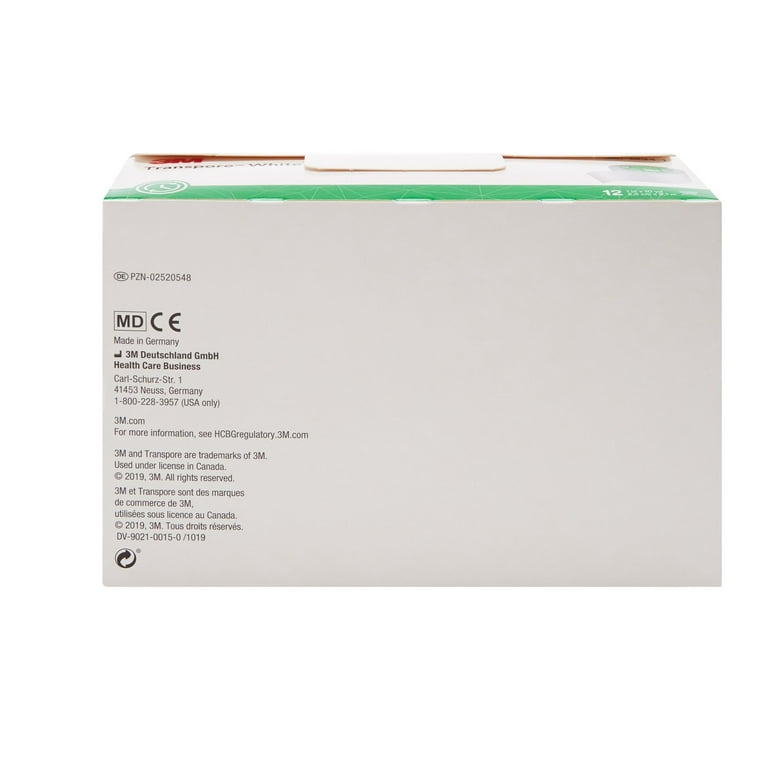 3M Blenderm Waterproof Plastic Transparent NonSterile Medical Tape, 1 Inch  X 5 Yard (Box of 12)