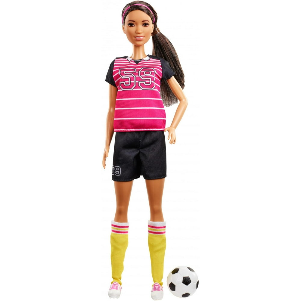 Barbie 60th Anniversary Careers Athlete Doll with Soccer Accessories