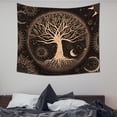 thumbnail image 4 of Tree of Life Tapestry Wall Hanging Sun Moon Stars Tapestries Aesthetic Galaxy Wall Tapestry Nature Home Decoration for Living Room Bedroom(59.1 x 51.2 in), 4 of 6