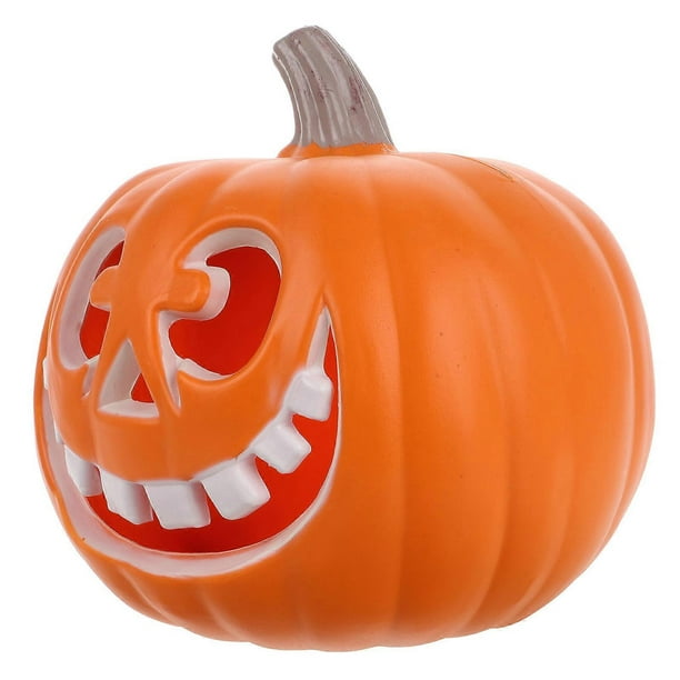 Versatile Halloween Pumpkin Decoration 1 Set Glowing Pumpkin Statue Indoor Outdoor Light Up Lantern