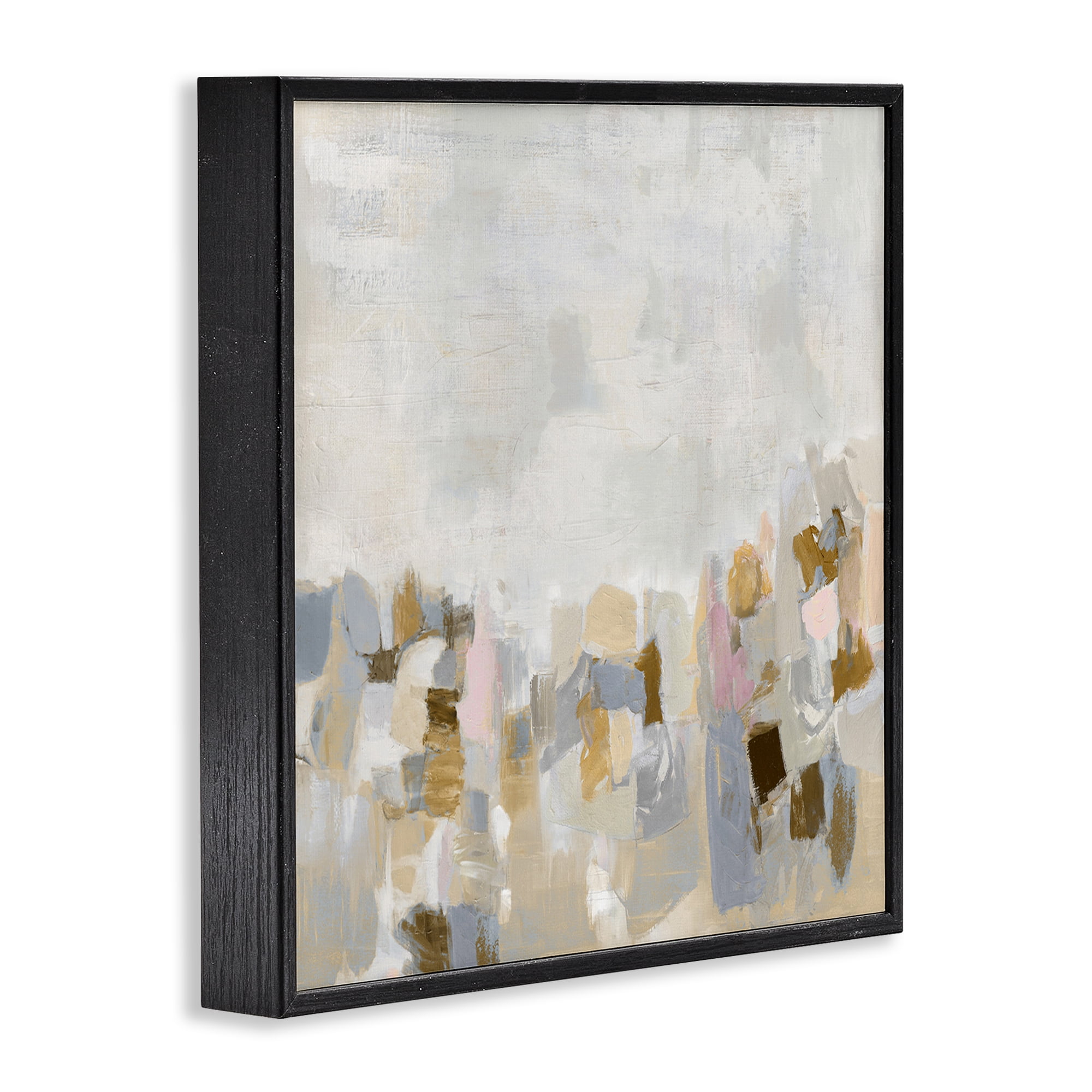 Stupell Industries Beige Southwestern Rustic Abstract Painting Black Framed Art Print Wall Art, 24 x 24