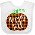 thumbnail image 3 of Inktastic Happy Fall Plaid Pumpkin Boys or Girls Baby Bib, 3 of 4
