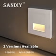 thumbnail image 2 of SANDIY Lámpara de noche empotrada con luces LED para escaleras con sensor de movimiento, iluminación de pared para interiores, luz de pie con inducción por radar, 220 V, 110 V, 2 of 5