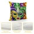 thumbnail image 4 of Heduofu Mardi Gras Pillow Covers Masquerade Mask Couch Pillow Cases Yellow Purple Green Throw Pillows Holiday Party Decor For Sofa Couch Home Decorations White, 4 of 5