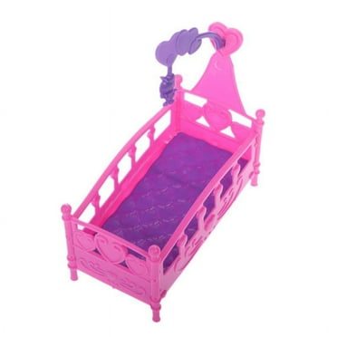 Children's Fairy Garden Decor Rocking Cradle Bed Furniture Funny Portable Toy