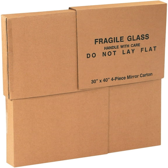 Box Partners Mirror Boxes 4-Piece 30" x 40" x 3 1/2" 1 Piece of 30" x 40" Kraft 4/Bundle 30404PCMC