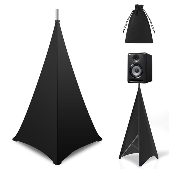 EEEkit Speaker Stand Cover, Universal DJ Speaker Stand Tripod Scrim Skirt with Carry Bag for Wedding, Party, Stage, Concert & Event Setup