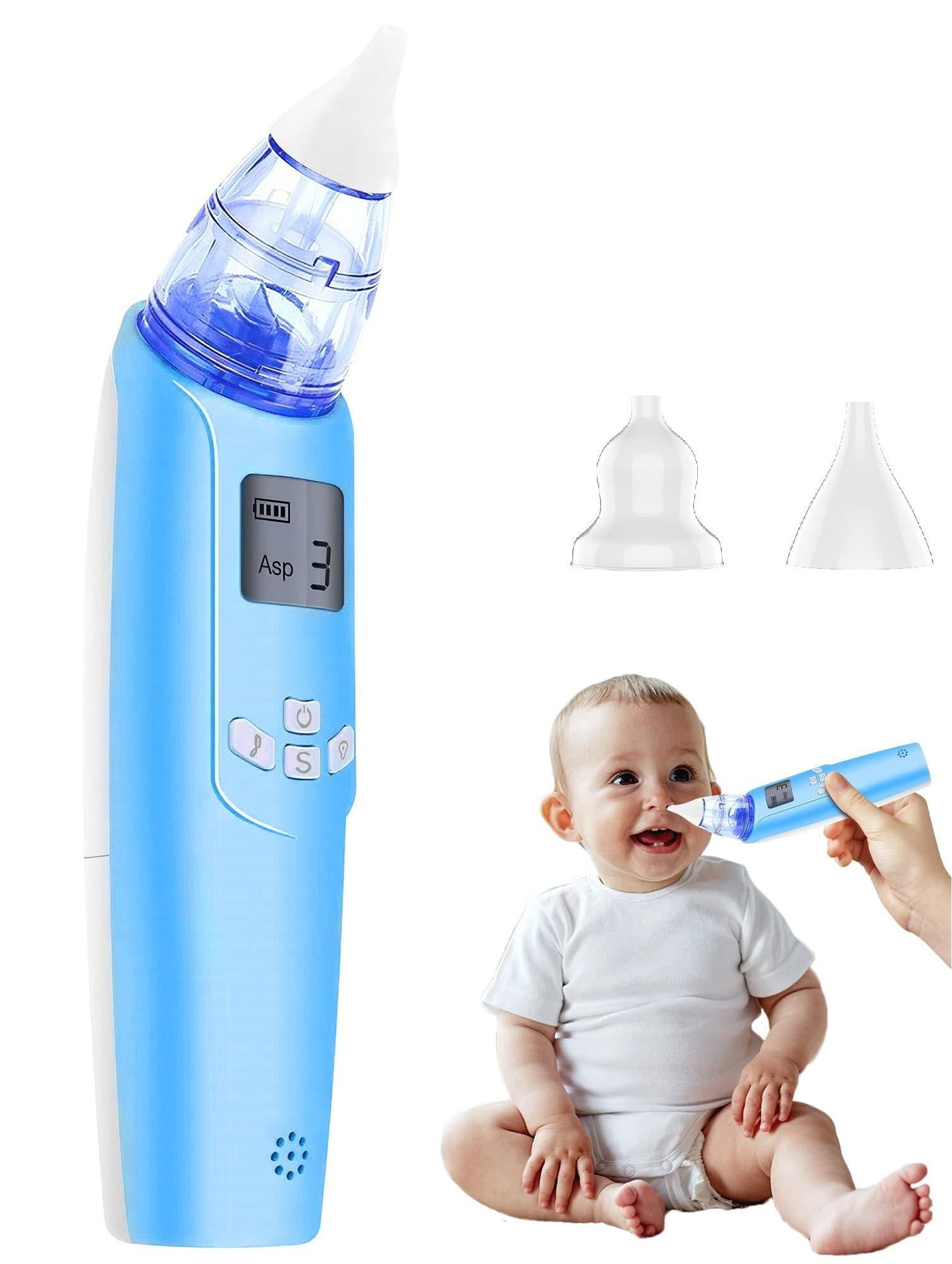 Electric Baby Nasal Aspirator Safe Hygienic Booger Cleaner For Newborn 