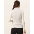 thumbnail image 4 of Chaqueta sin mangas rústica para mujer con botones y botones tipo anorak estilo cargo de ante sintético Beige S, 4 of 5