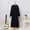 Navy, variant on ZANZEA Womens Dresses Long Sleeve Split Hem Turn-Down-Collar Casual Dress