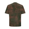 thumbnail image 5 of DPTALR George Trendy Men's Solid Color Loose Elastic Casual Sports Short Sleeve T-shirt,Coffee,Big and Tall Men XXXXL, 5 of 6