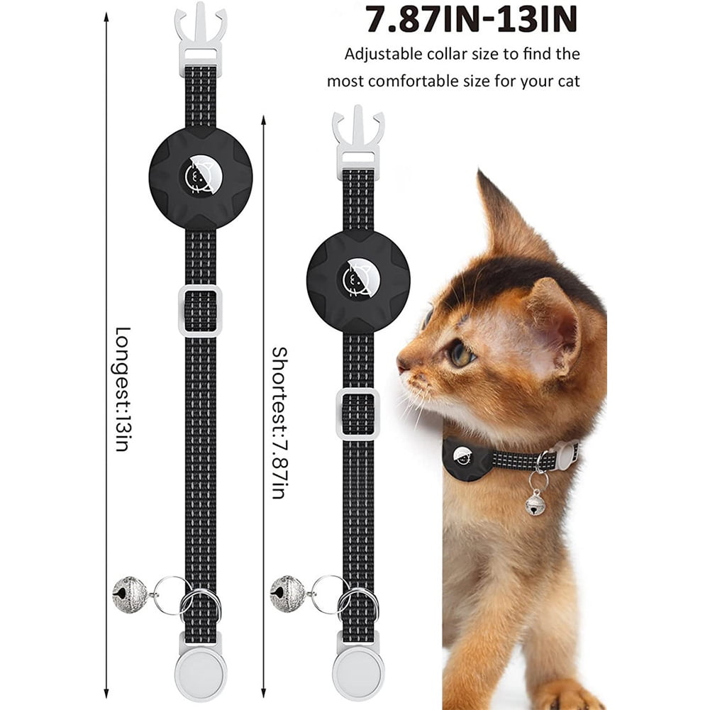 Lightweight Cat Collars Reflective Adjustable Size Kitten Collar With Bell Kittens Puppies Compatible Forairtag Walmart