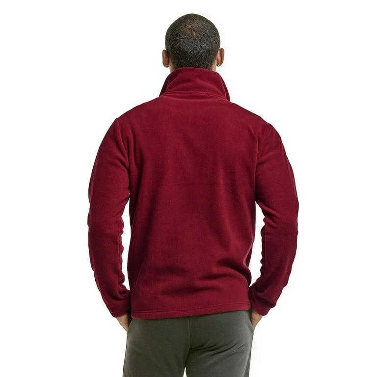 Men s Quarter Zip Polar Fleece Pullover Sweatshirt Burgundy XL 1 Count 1 Pack