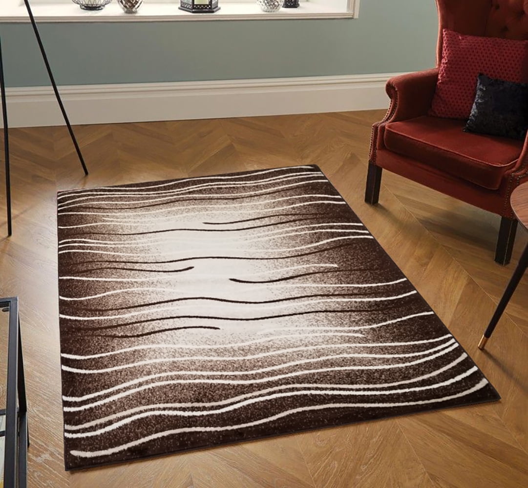 DiscountWorld Indoor Outdoor Area Rug, Striped Brown (30025x7